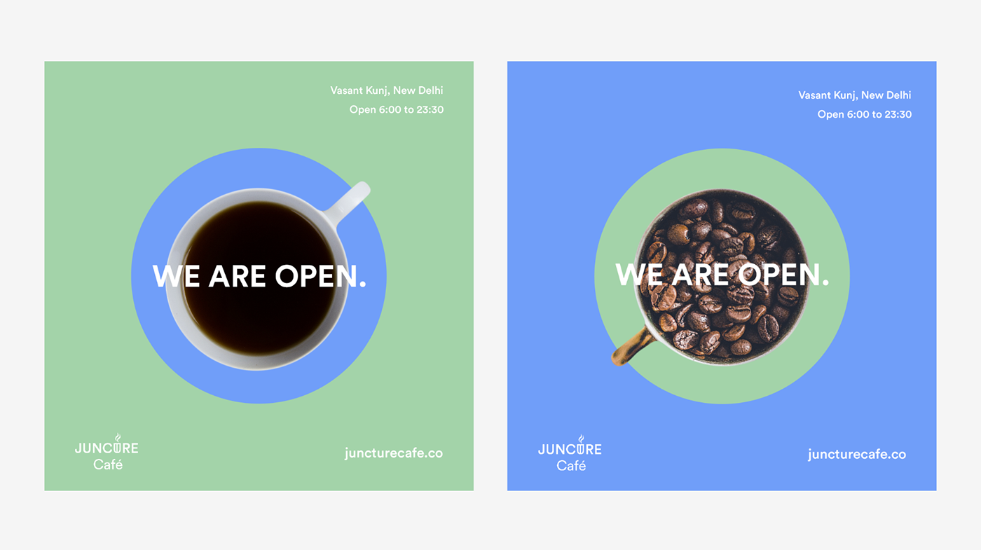brand cafe circular Coffee Juncture tea user interface user personas vibrant