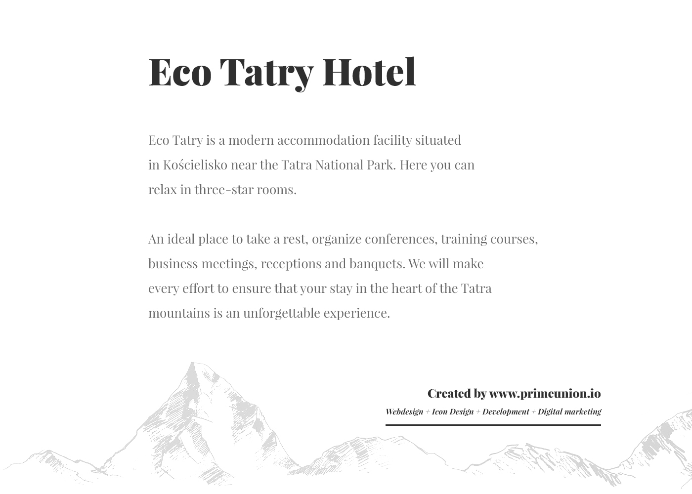 sokol hotel Responsive Website poland prime union mountains tatra