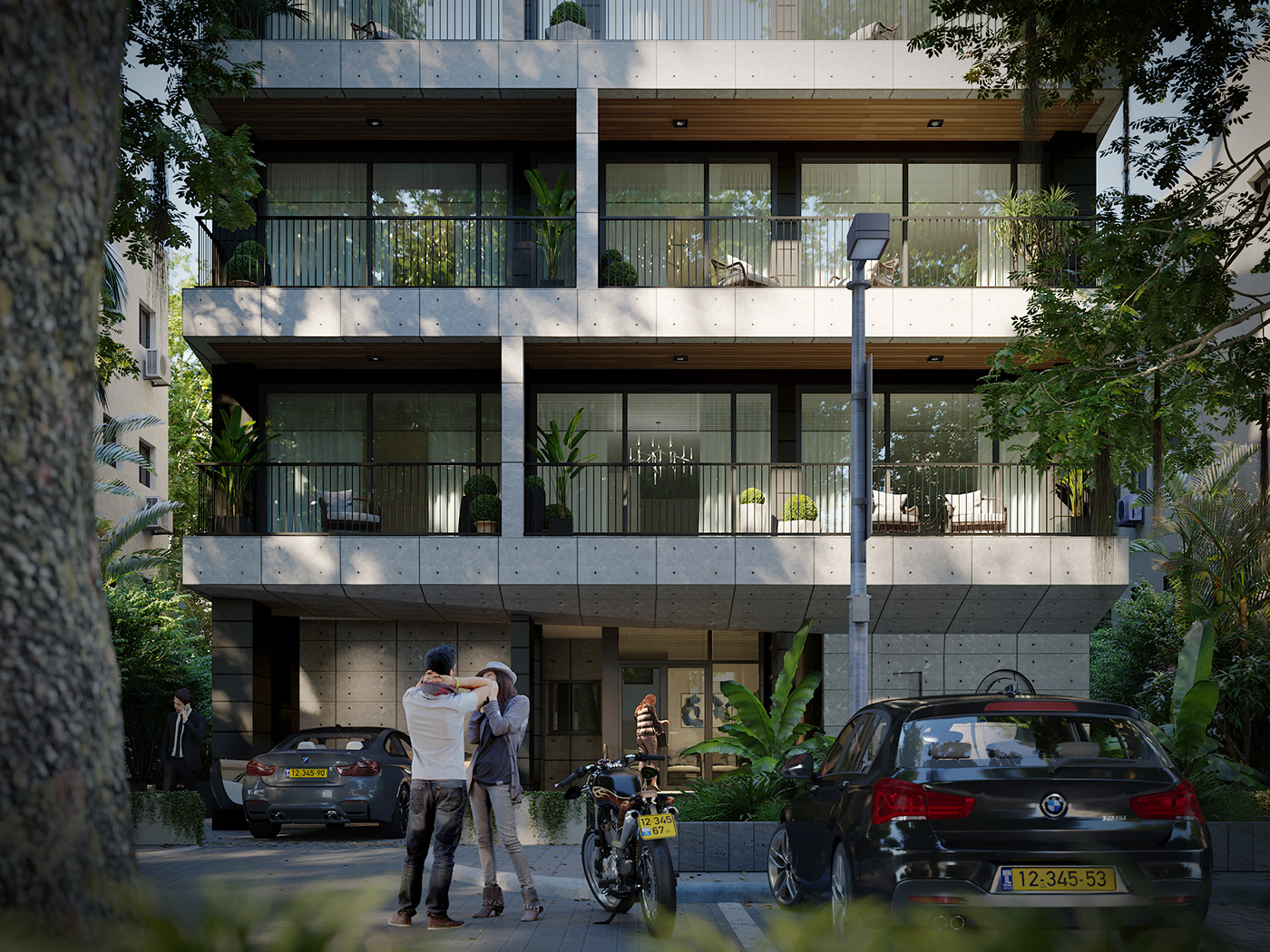 israel Tel Aviv Elite housе 3D visualization CGI architecture bilding residental exterior