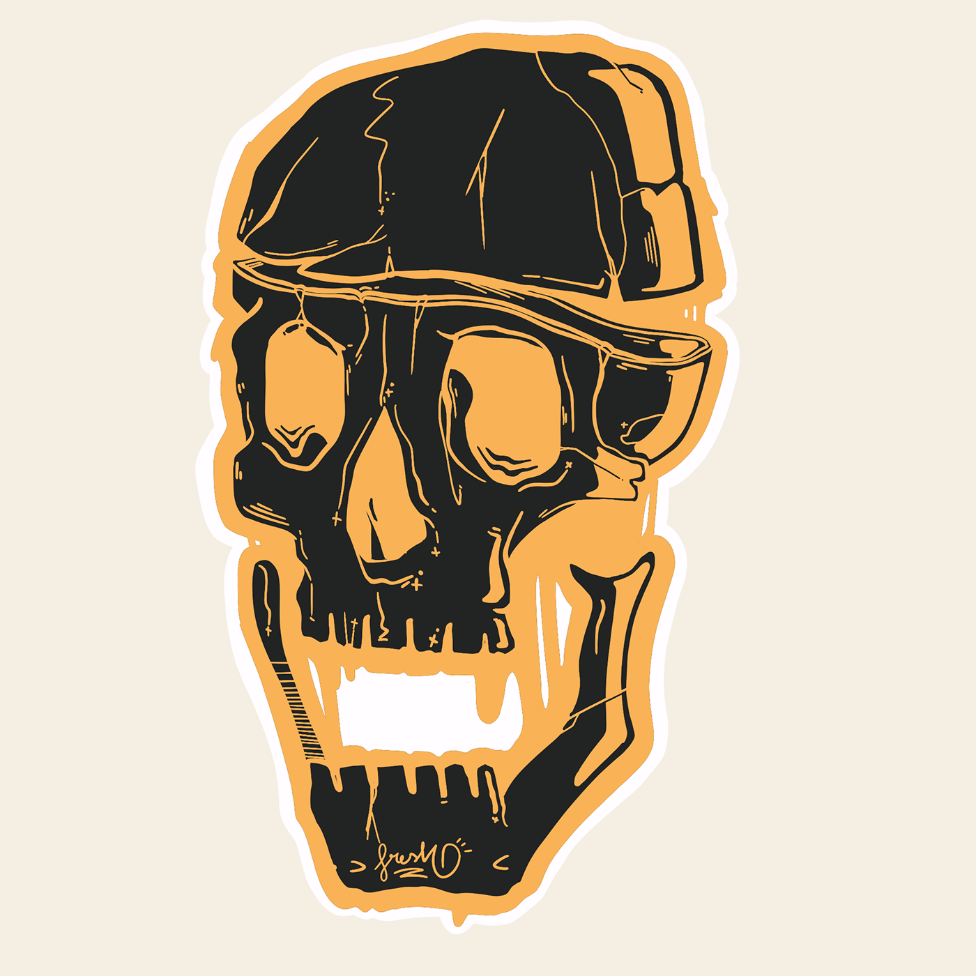 art Character design  color digital Digital Art  digital artist ILLUSTRATION  Procreate skull