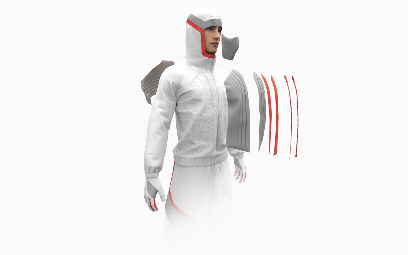 3D apparel concept COVID-19 digital digitalart Fashion  future productdesign protectionsuit