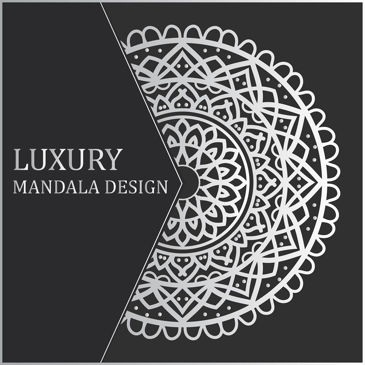 silver Mandala Art luxury elegant simple Silver Mandala