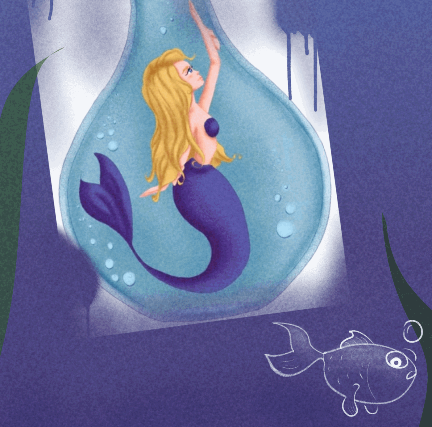 animation  brenddesign concept art Digital Art  Drawing  fantasy Magic   mermaid posters water