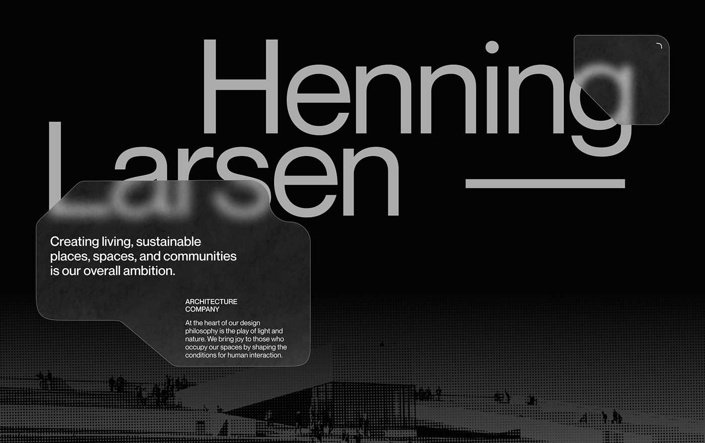 agency architects architecture corporate Hennung Larsen typography   UI/UX uprock Web Design  Website