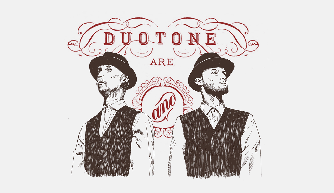 Duotone pigment ink vintage yan yeh ying duotone ropes Bristol United Kingdom acoustic album illustration