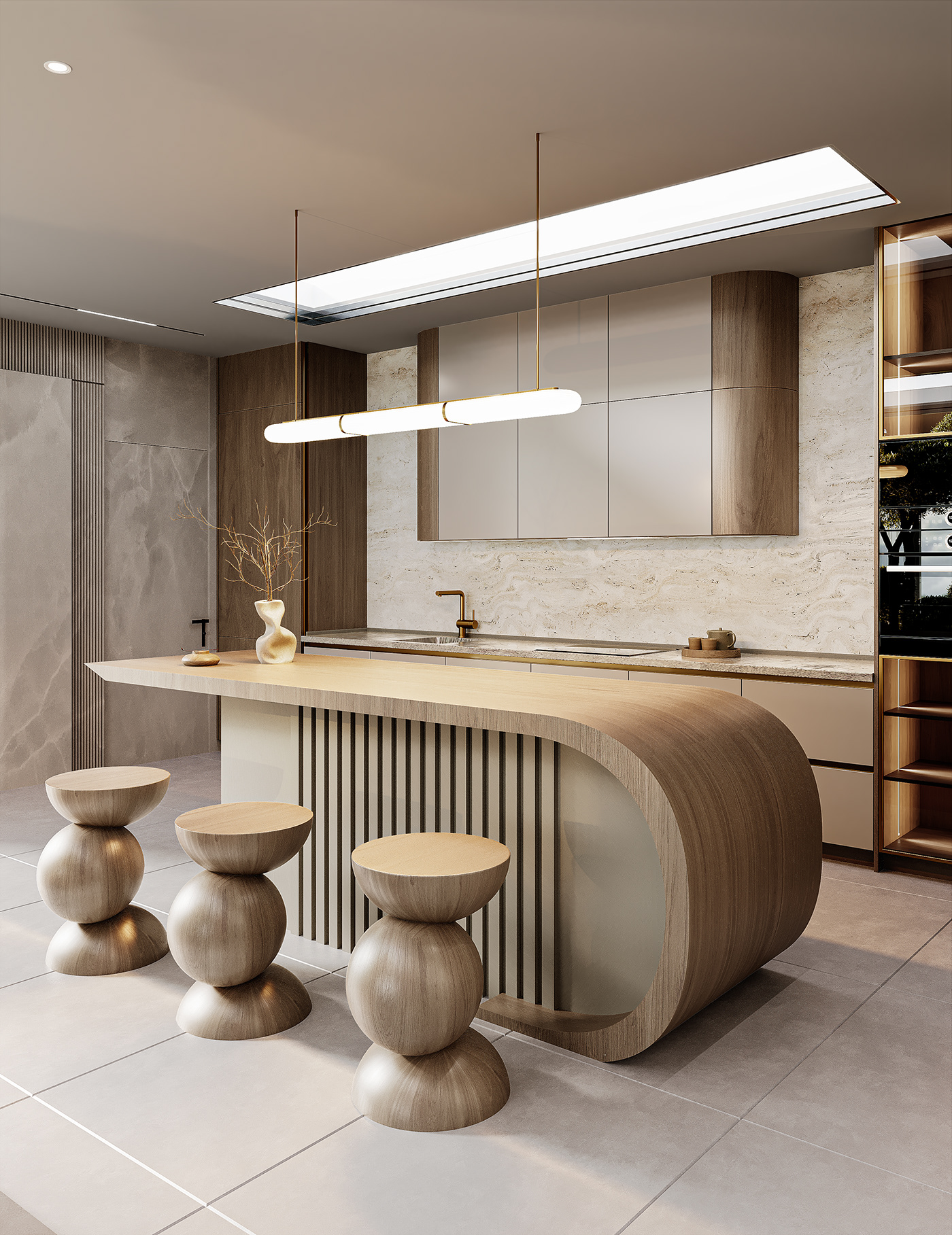 kitchen Render interior design  visualization corona