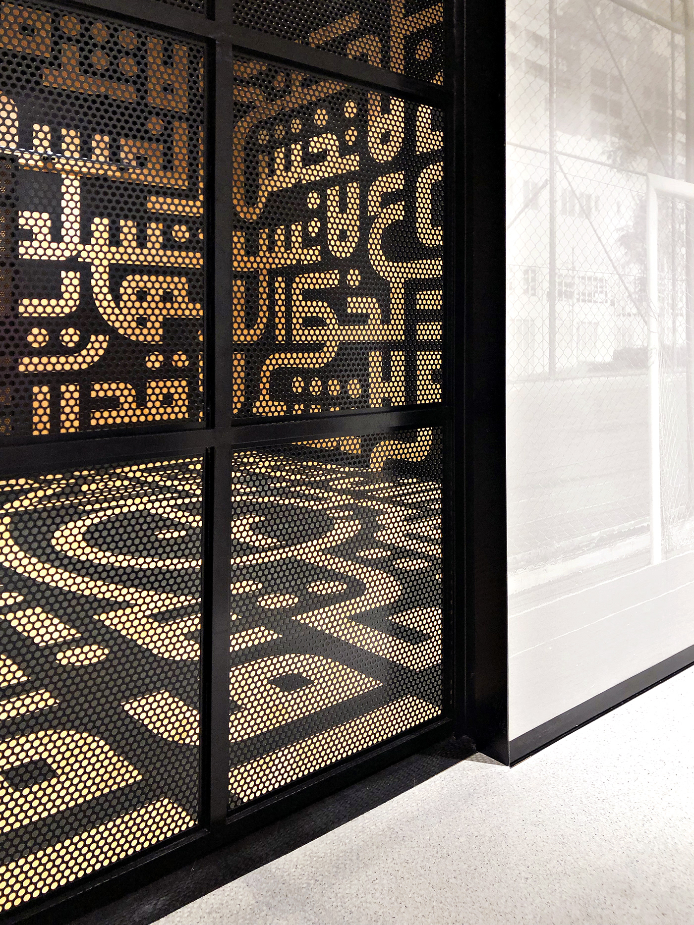 typography   arabic dubai Nike Calligraphy   store spacial environmental wall sport