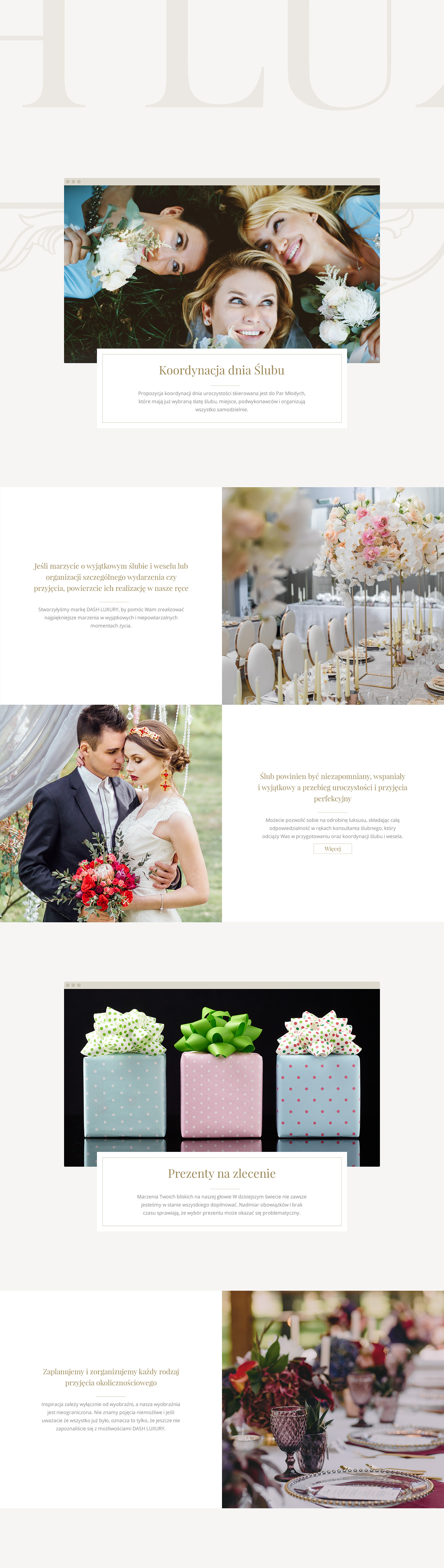 luxury wedding planner bride gifts wedding Web Web Design  www Layout przytula