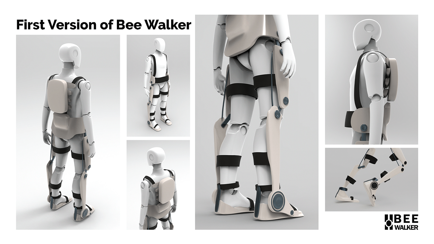 biomechanical Cyberpunk amputation exoskeleton product design  exosuit Wearable Technology