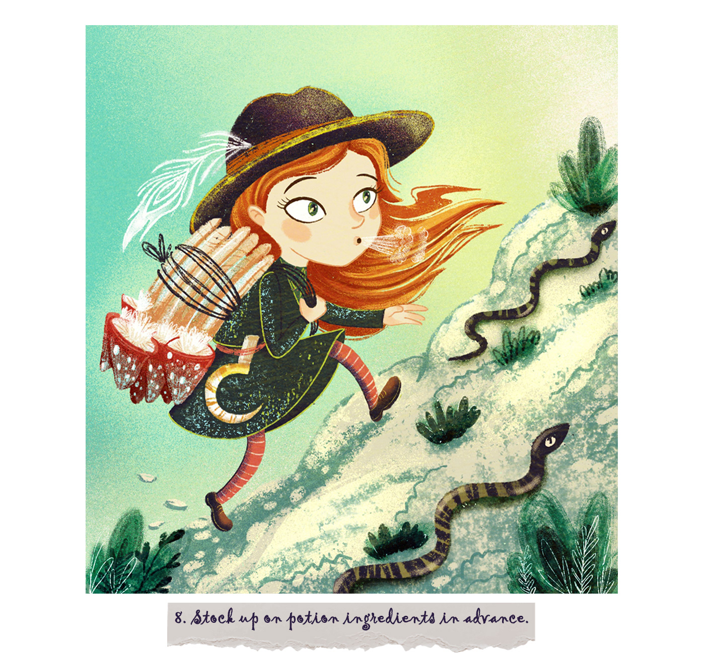 colorful fairytale ILLUSTRATION  witch Character design  characters Digital Art  funny illustration merch design witchcraft