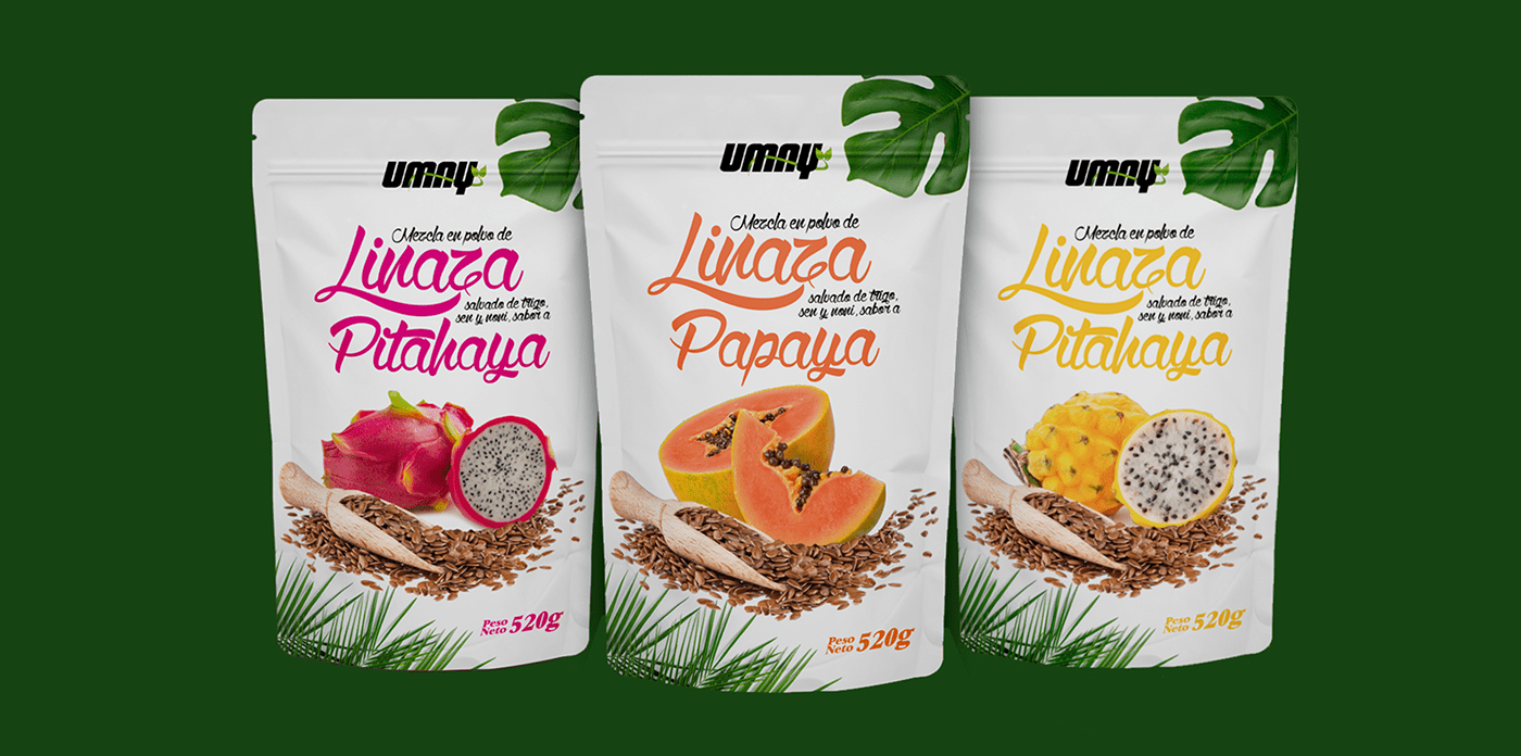branding  doypack Fruit linseed   Packaging colorful colors natural purple Tropical