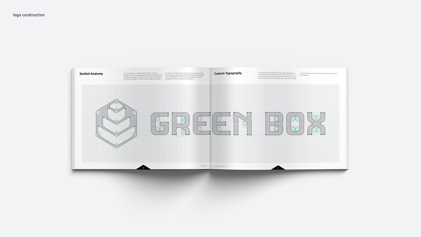 branding  construct design green grid Icon industrial logo Rebrand self storage