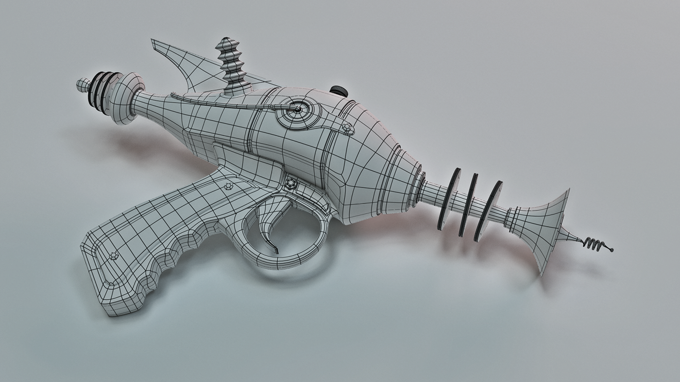 fallout 4 fallout Blaster plasma pistol Gun Render modo Luxology the foundry magic bullet after effects