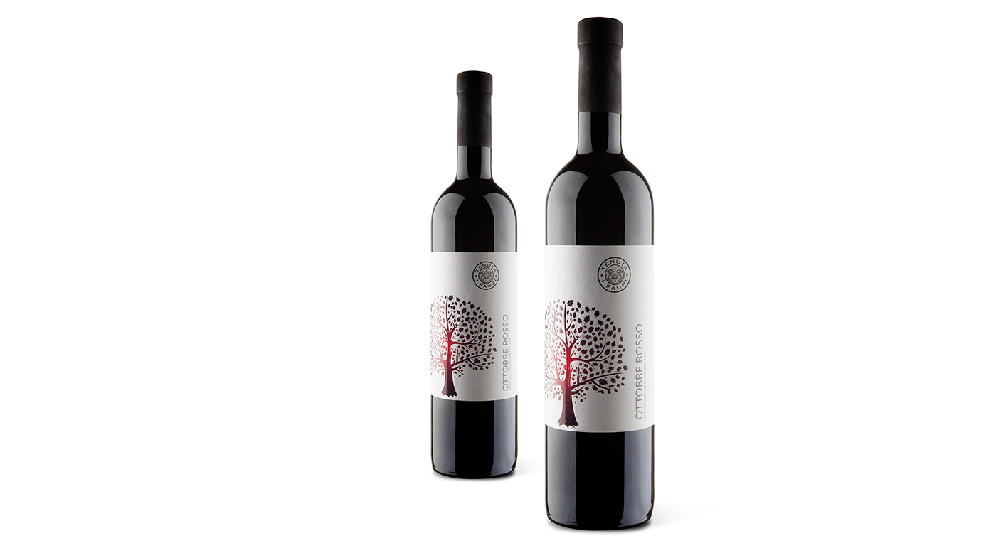 Rossomura Studio |  Ottobre Rosso Red Wine Label Design Work