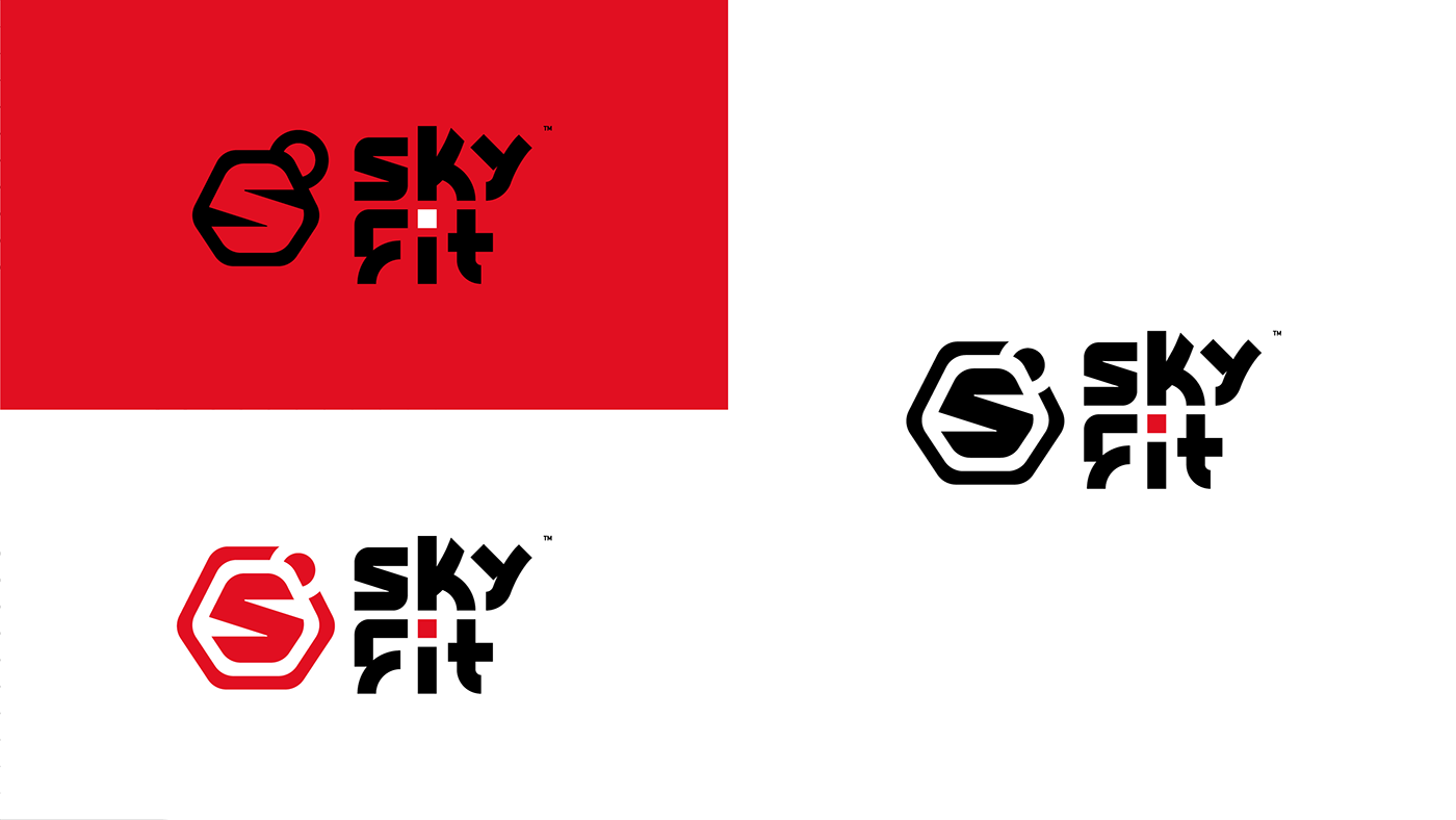 branding  egypt fitness gym logo لوجو هوية بصريه identity visual identity SKY FIT