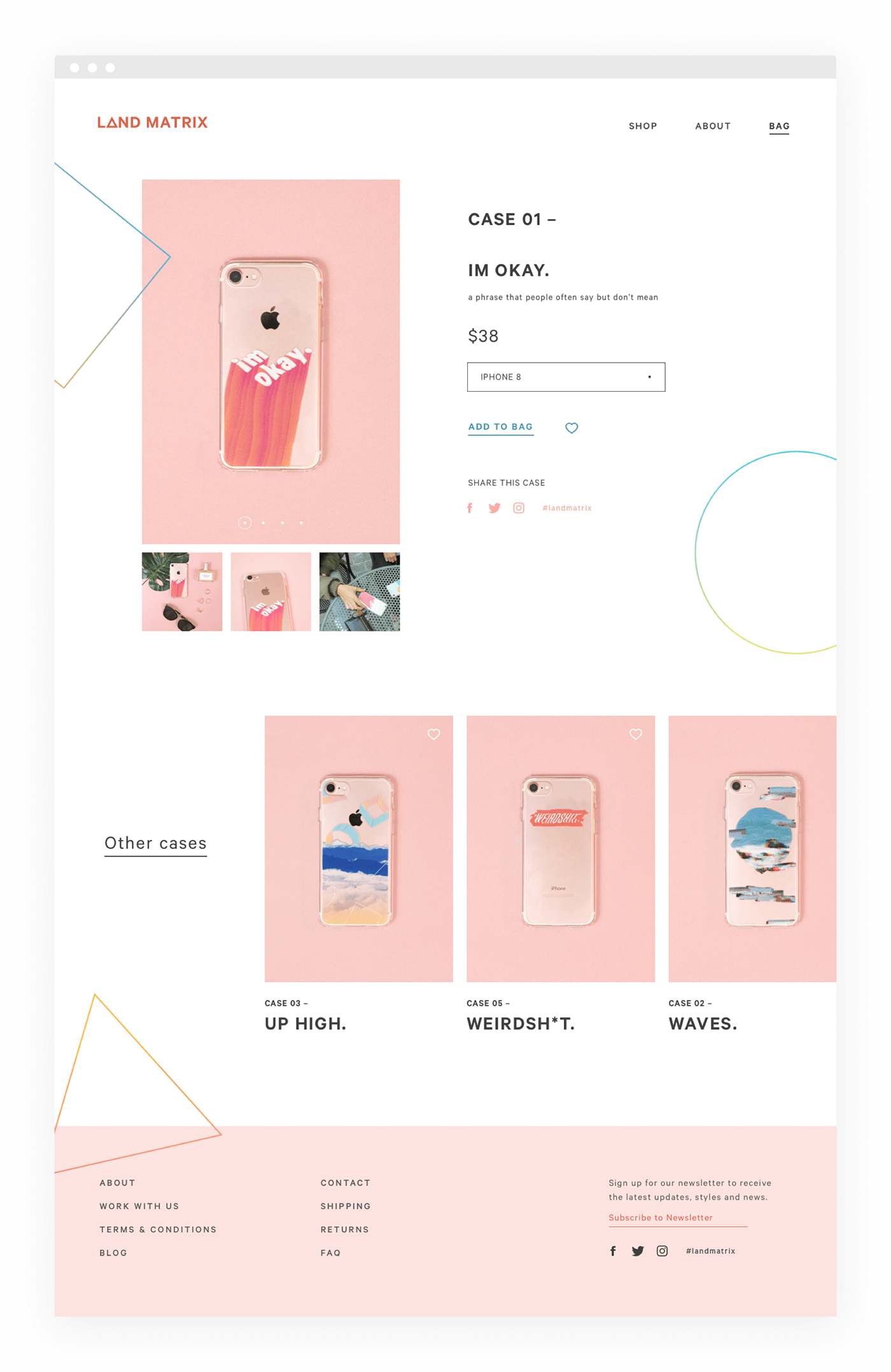 Phone Cases geometry simplicity Urban Outfitters glitches distortion wheatpaste poster Website UI adobeawards