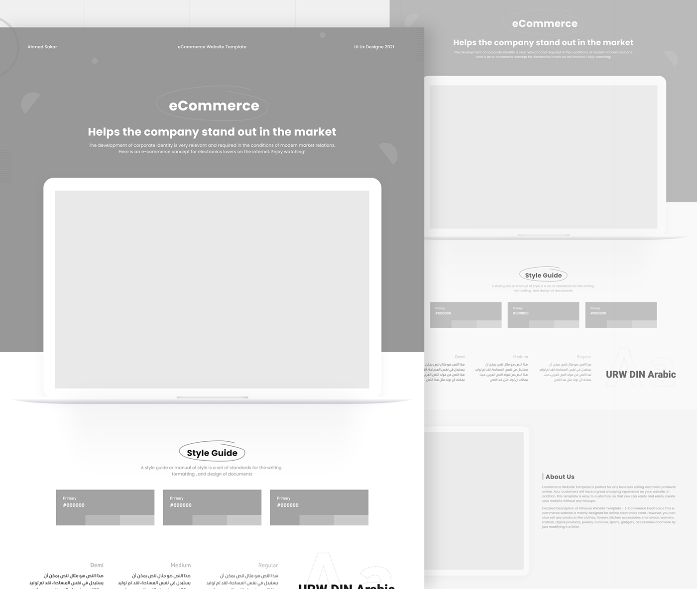 Behance design free presentation presentation template template Web