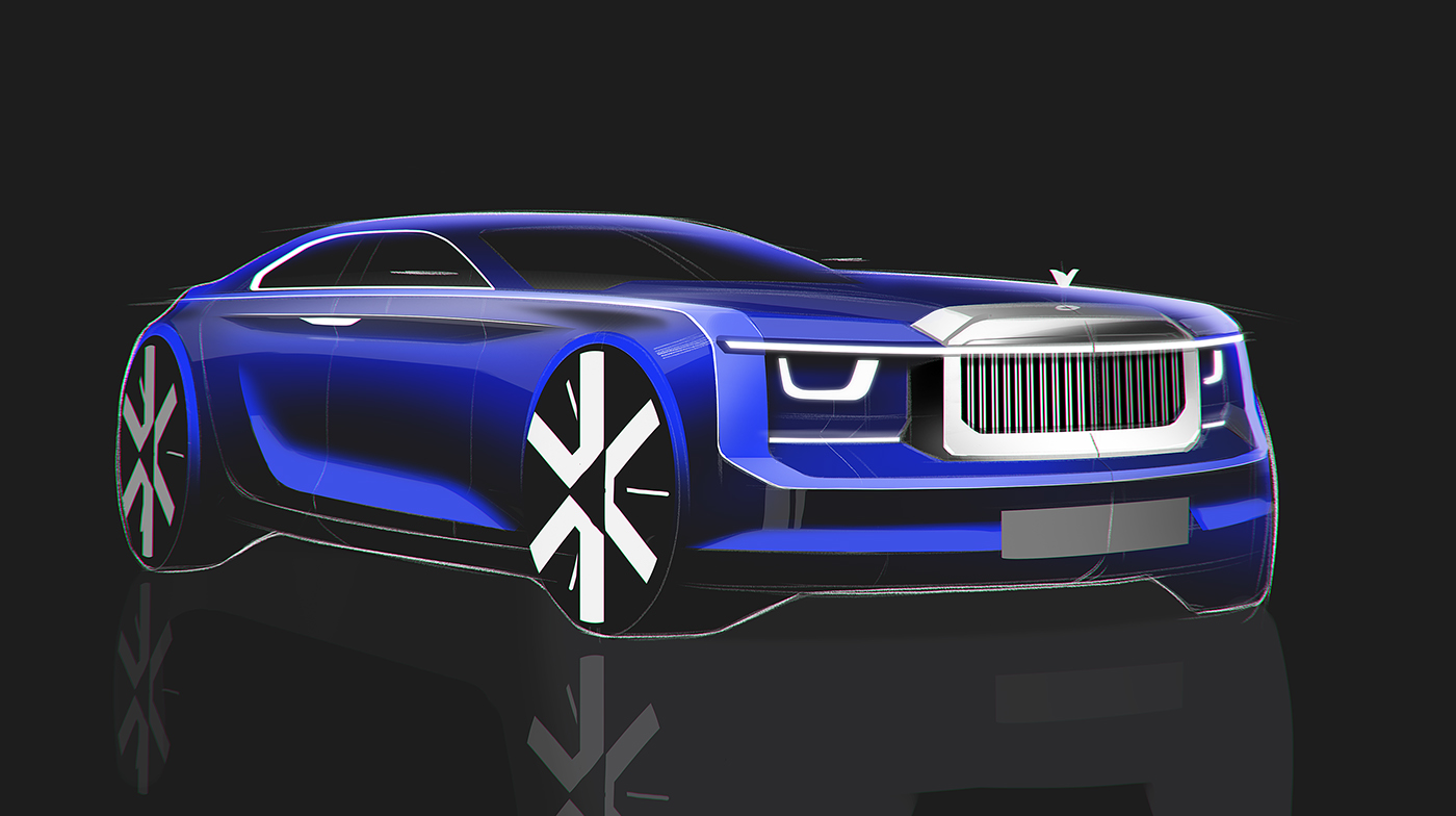 rollsroyce car cardesign design art sketch carsketch ILLUSTRATION  productdesign