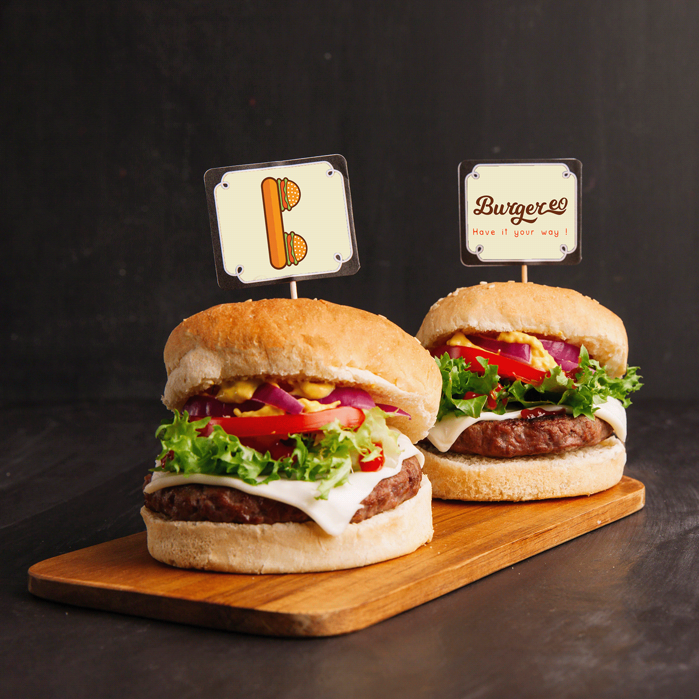 brand New brand graphic design  burger Logo Design Brand Design brand identity identity logo restaurant