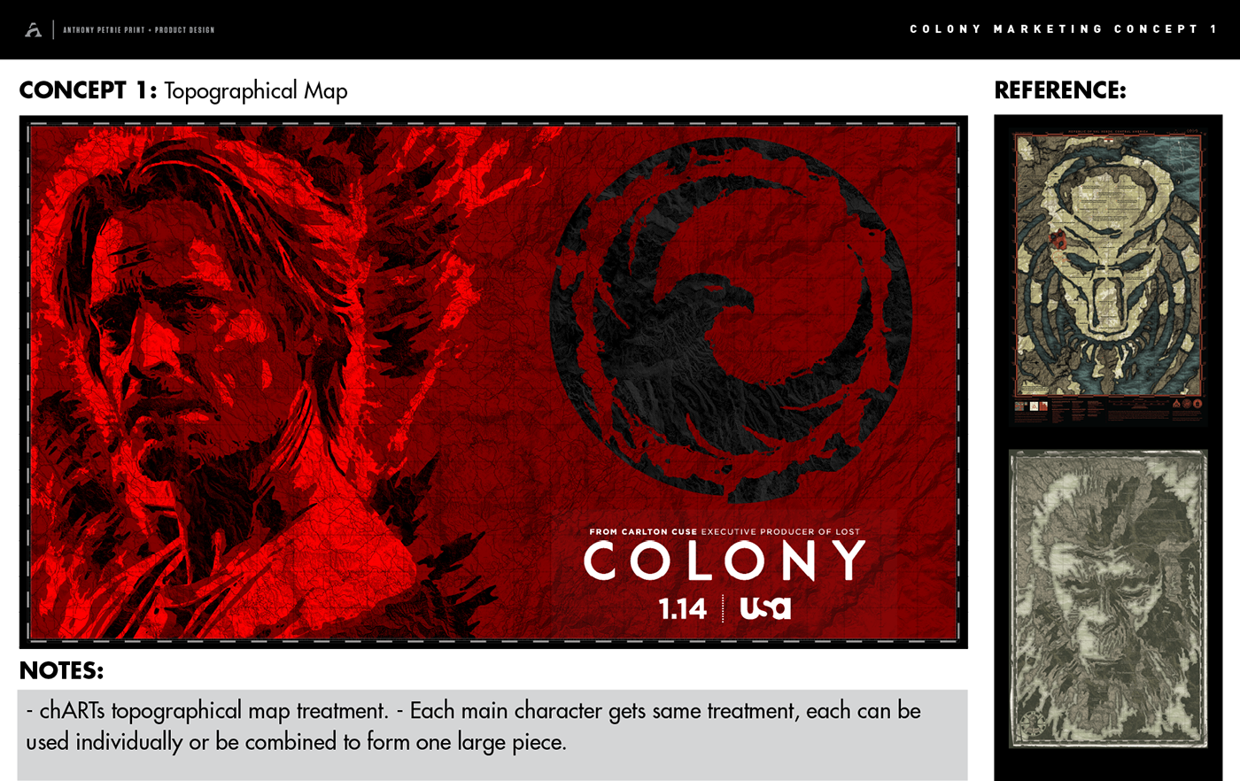 colony tv television Advertising  posters alien maps branding  digital marketing