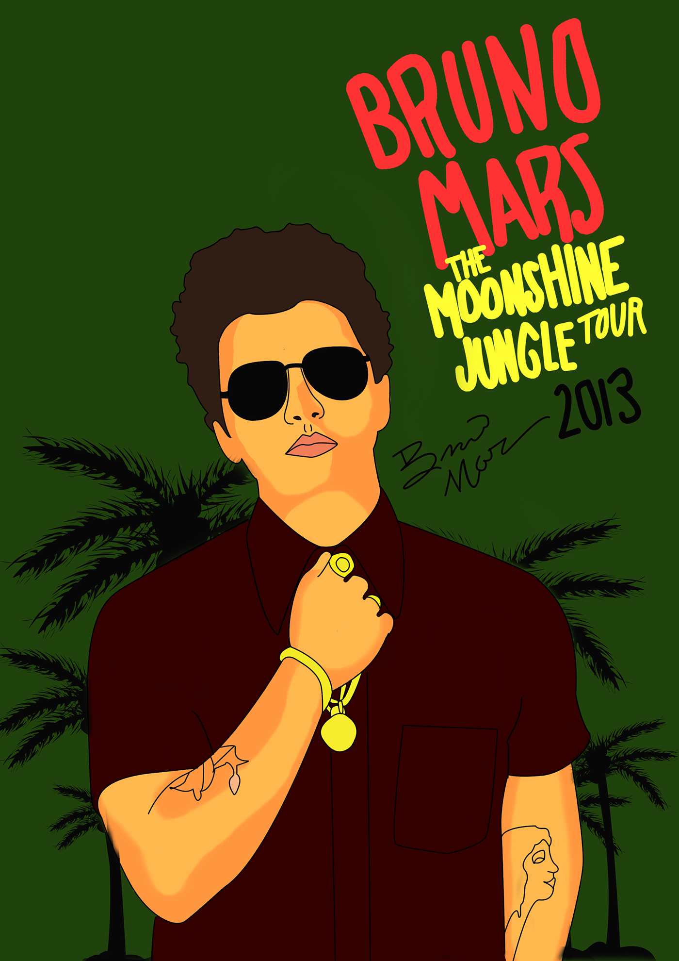 Bruno Mars Moonshine Jungle Tour on Behance