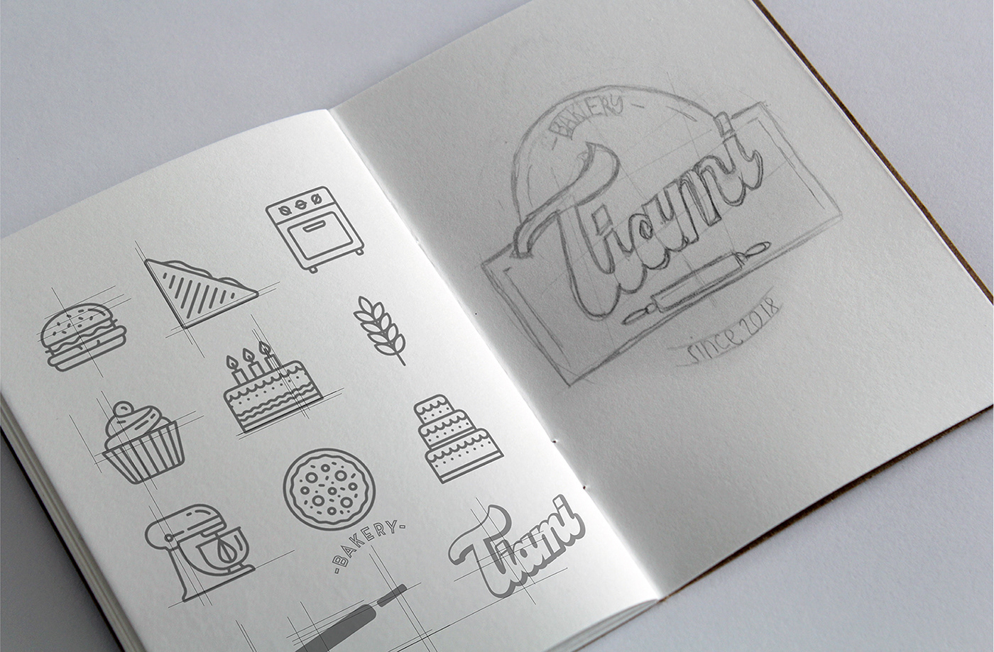 logo typography   branding  bakery identity design HAND LETTERING