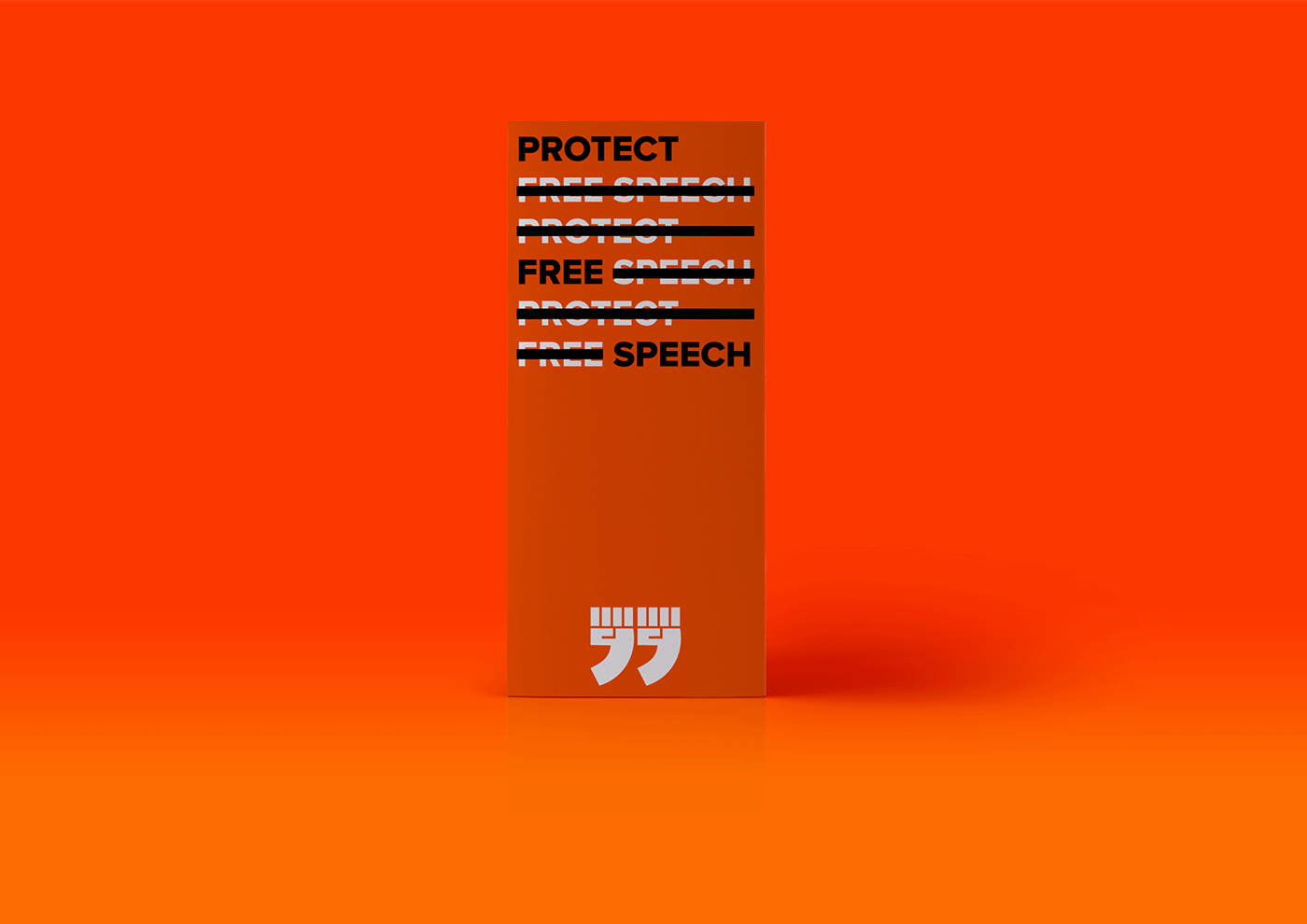 campaign social orange logo nonprofit brochure poster pamphlet brand branding 
