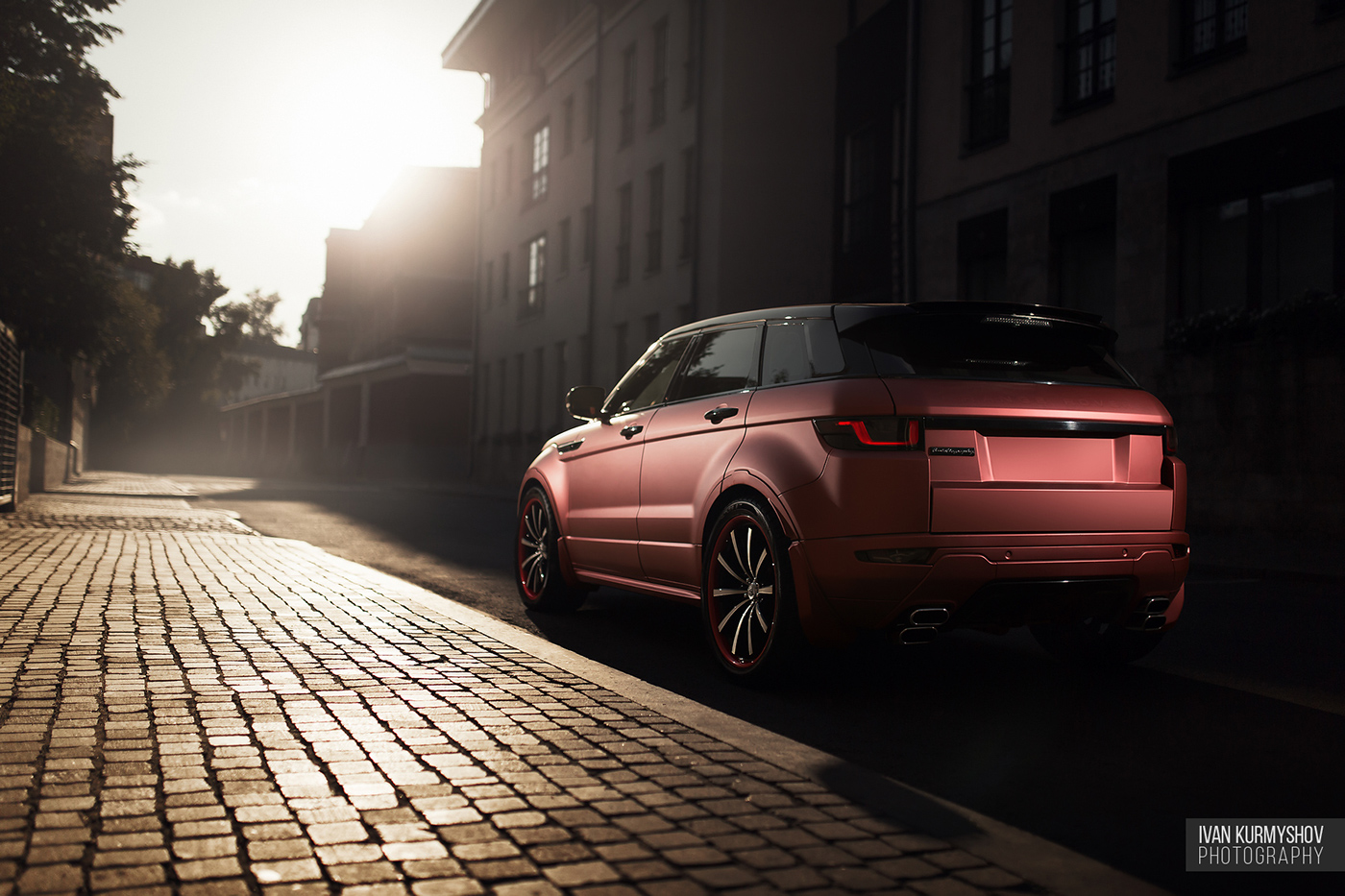Land Rover range rover Evoque Moscow car automotive   photo Russia sunset Photography 