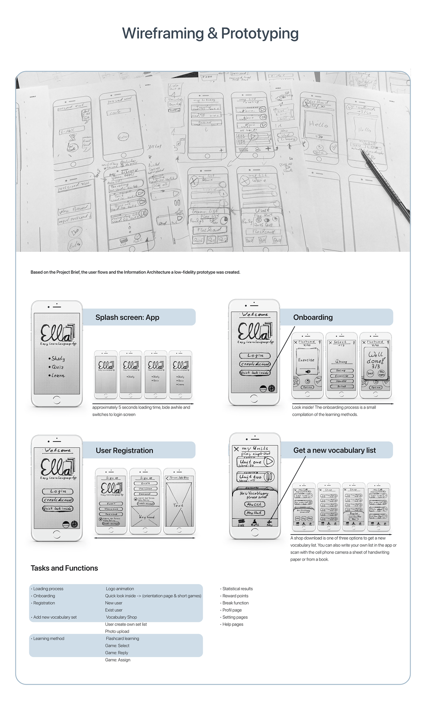 Case Study information architecture  low fidelity wireframes Prototyping research User research ux UX design