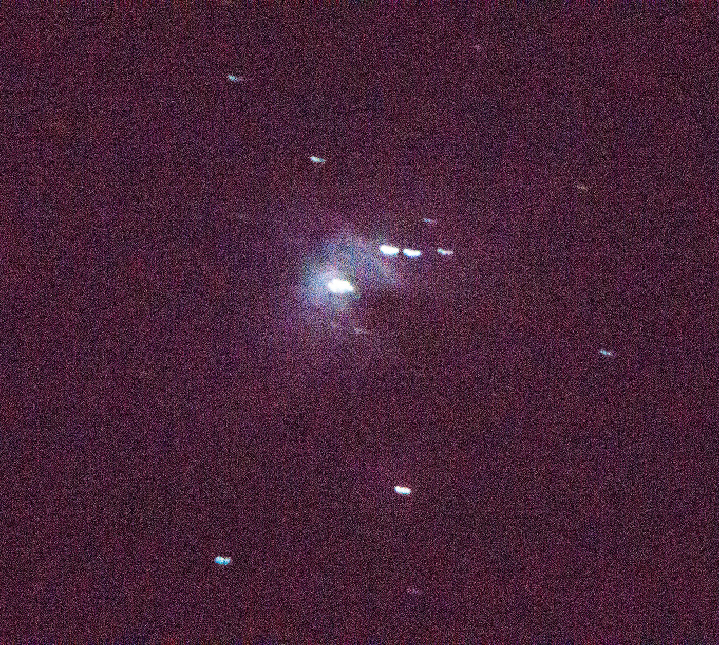 Pentax K-50. 2SEC ISO 51200. Longer exposure bringing out more of the nebular but noise and movement becomes an issue.