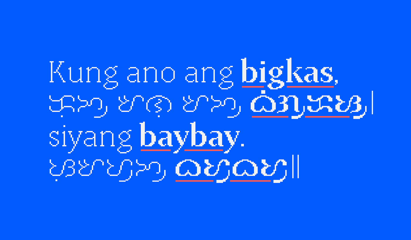 bitmap font serif Typeface typography   Display kawingan pixel Baybayin filipino
