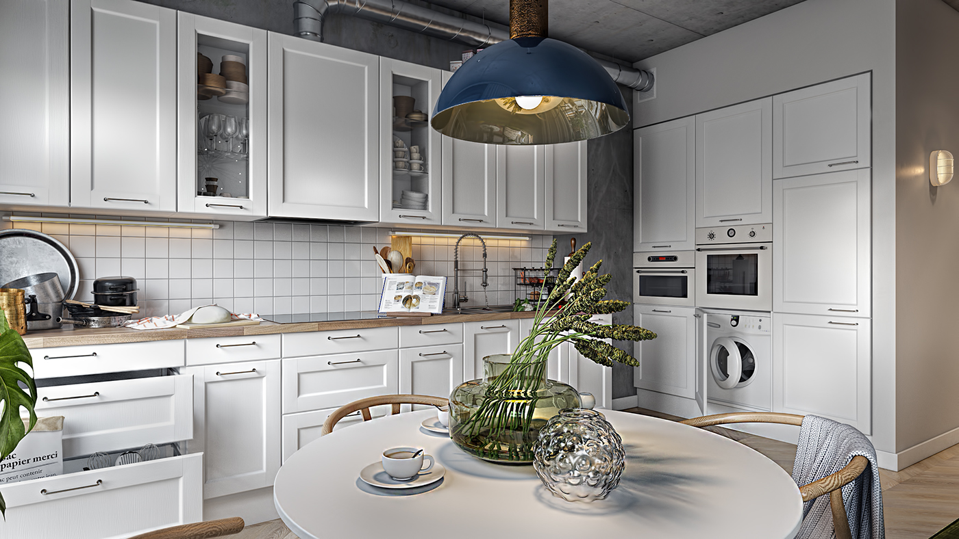 Living Room with Ikea Kitchen on Behance