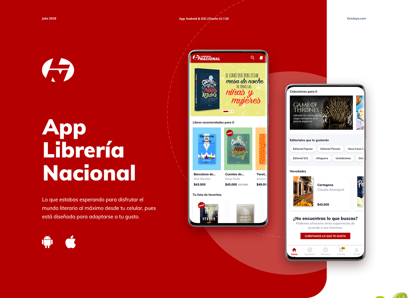 android app book Interface ios mobile phone UI ux