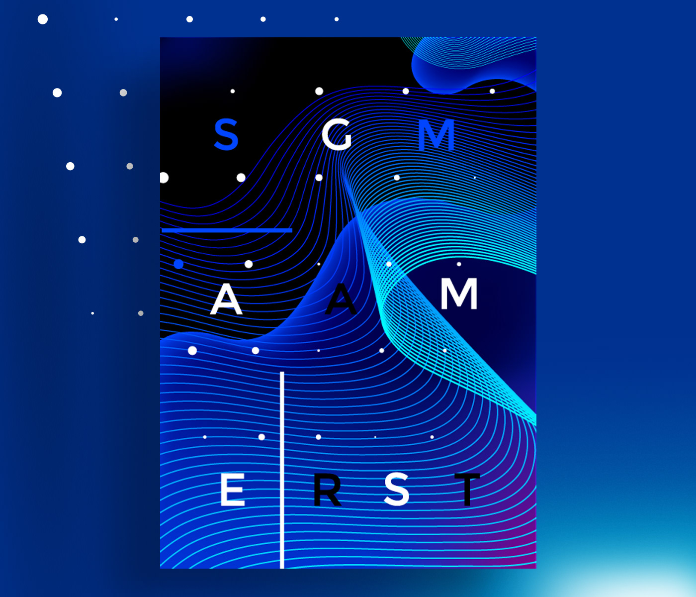 graphic design  geometric gradient Smart abstract poster game intellectual visual effect geometry