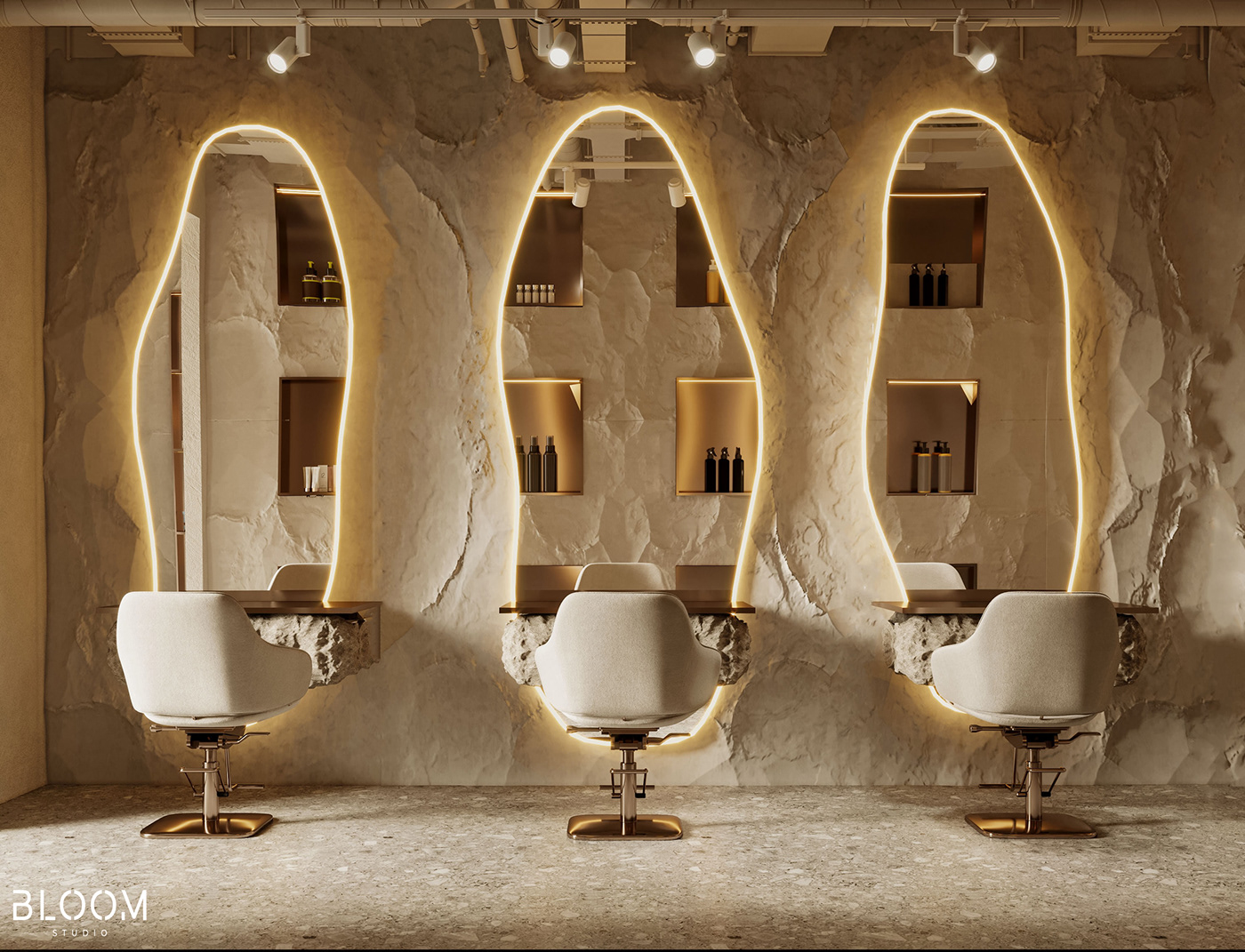 3D architecture beauty salon beauty salon Hair Salon Photography  beautycenter visualization Render