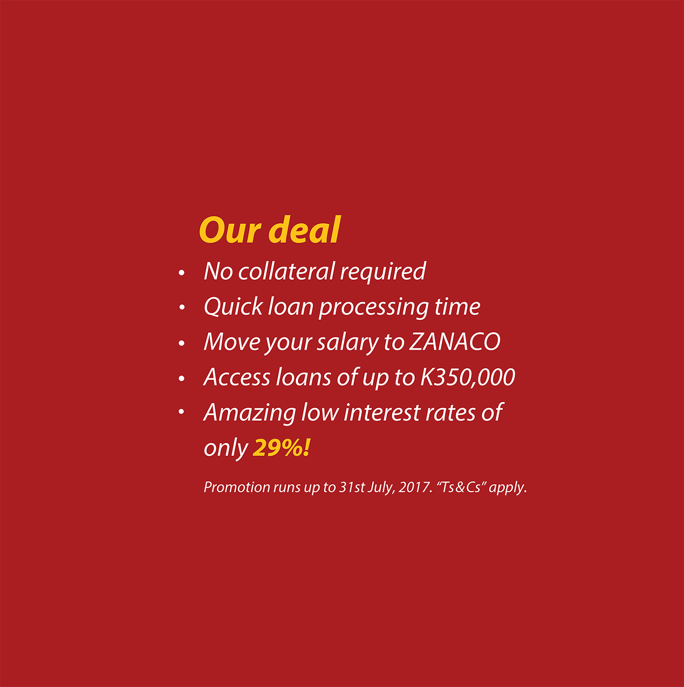 Zanaco Bank Lusaka Zambia africa Advertising  blackdot media dream loan creative