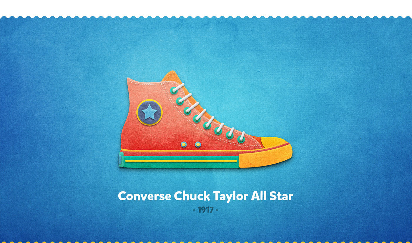 sneakers sneaker shoes animated flat after effects infographic vintage timeline design