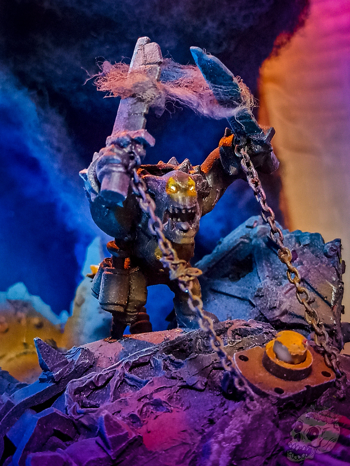 40k asteroid craft fire handmade ork rage spaceship Warhammer Wars