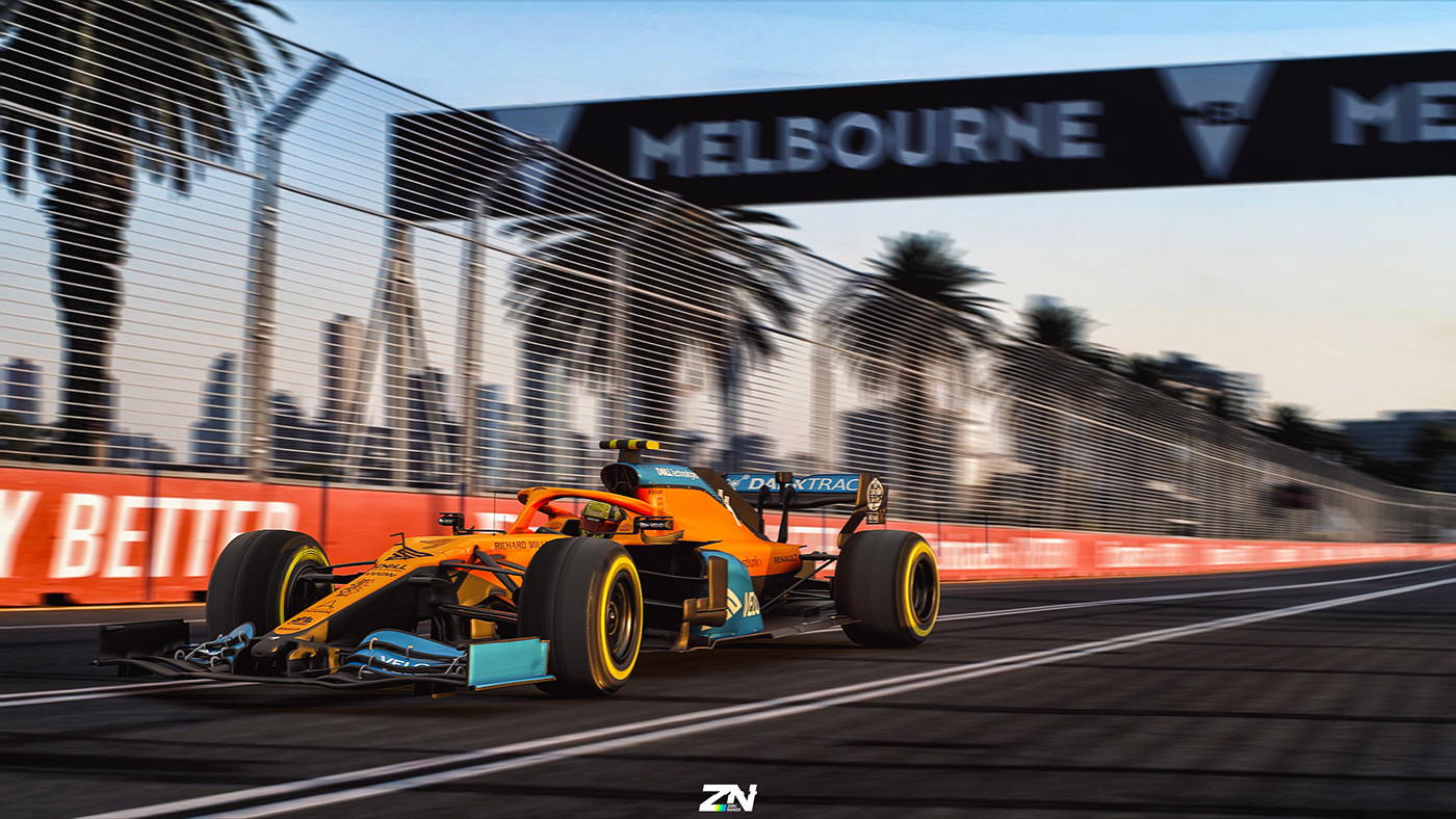 f1 formula Formula1 lando mcl35 McLaren Melbourne norris renault track