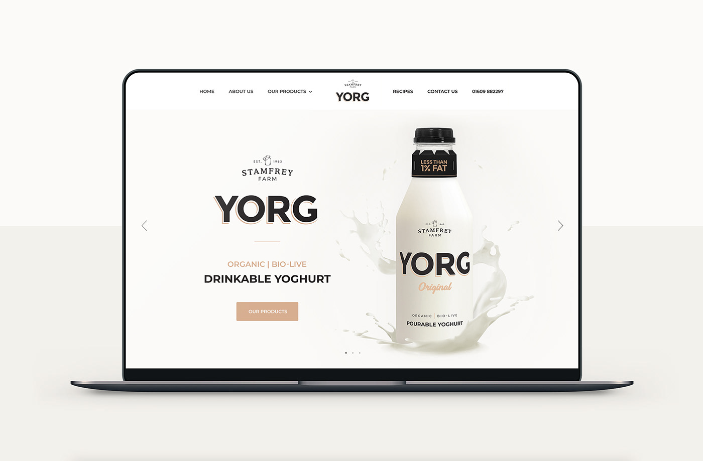Website Design web development  wordpress user experience user interface Responsive Design yorg dairy Yorg Organic Yogurt