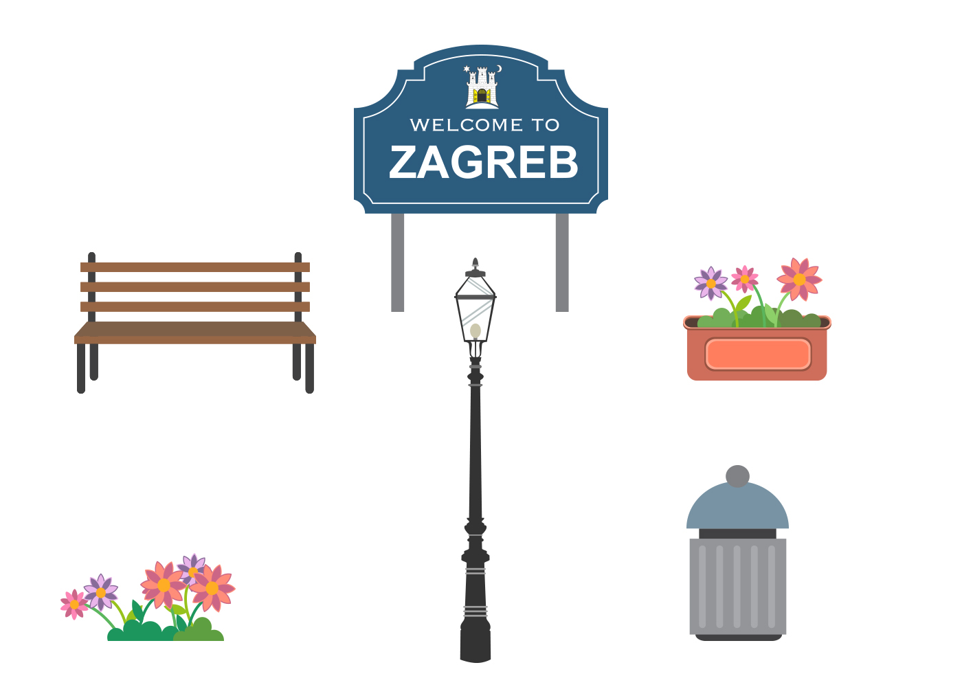 Adobe Portfolio Zagreb skyline tourist walk