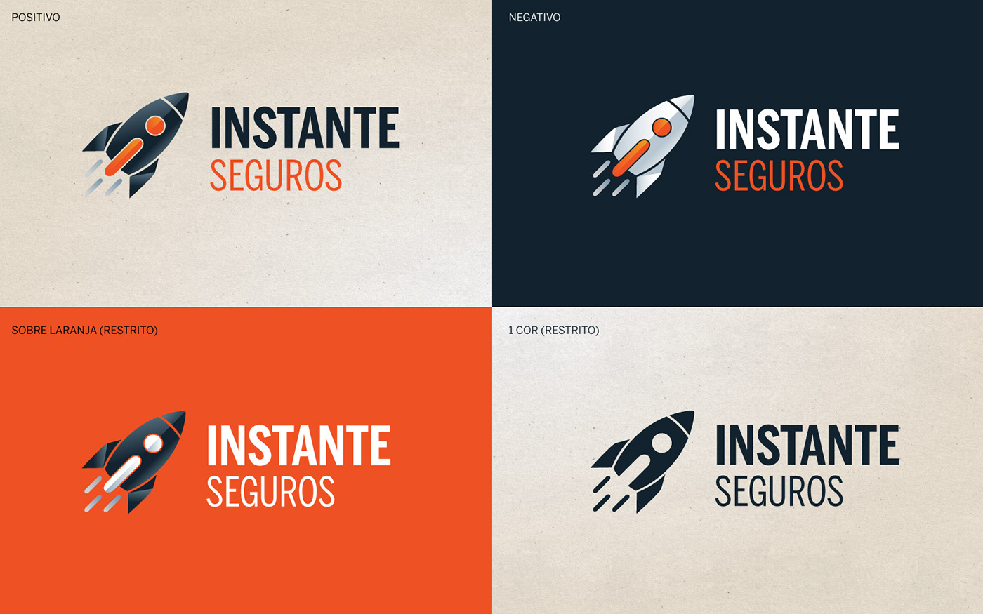 brand Website logo rocket instante Seguros