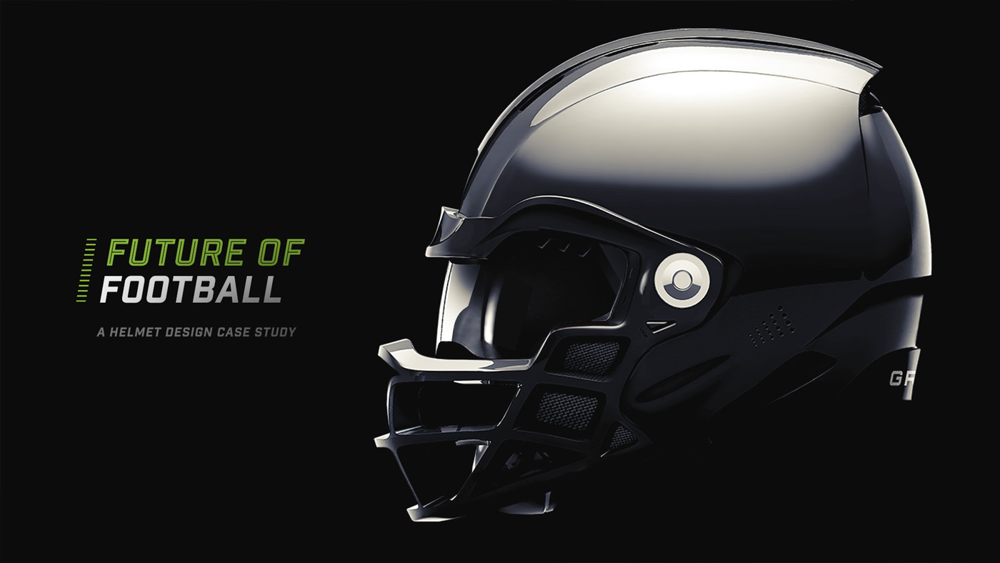 gridiron Helmet future product design  Wearable tech headwear nfl UI ux