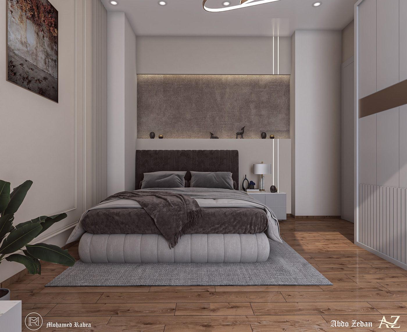 3ds max architecture bed interior design  Render vray