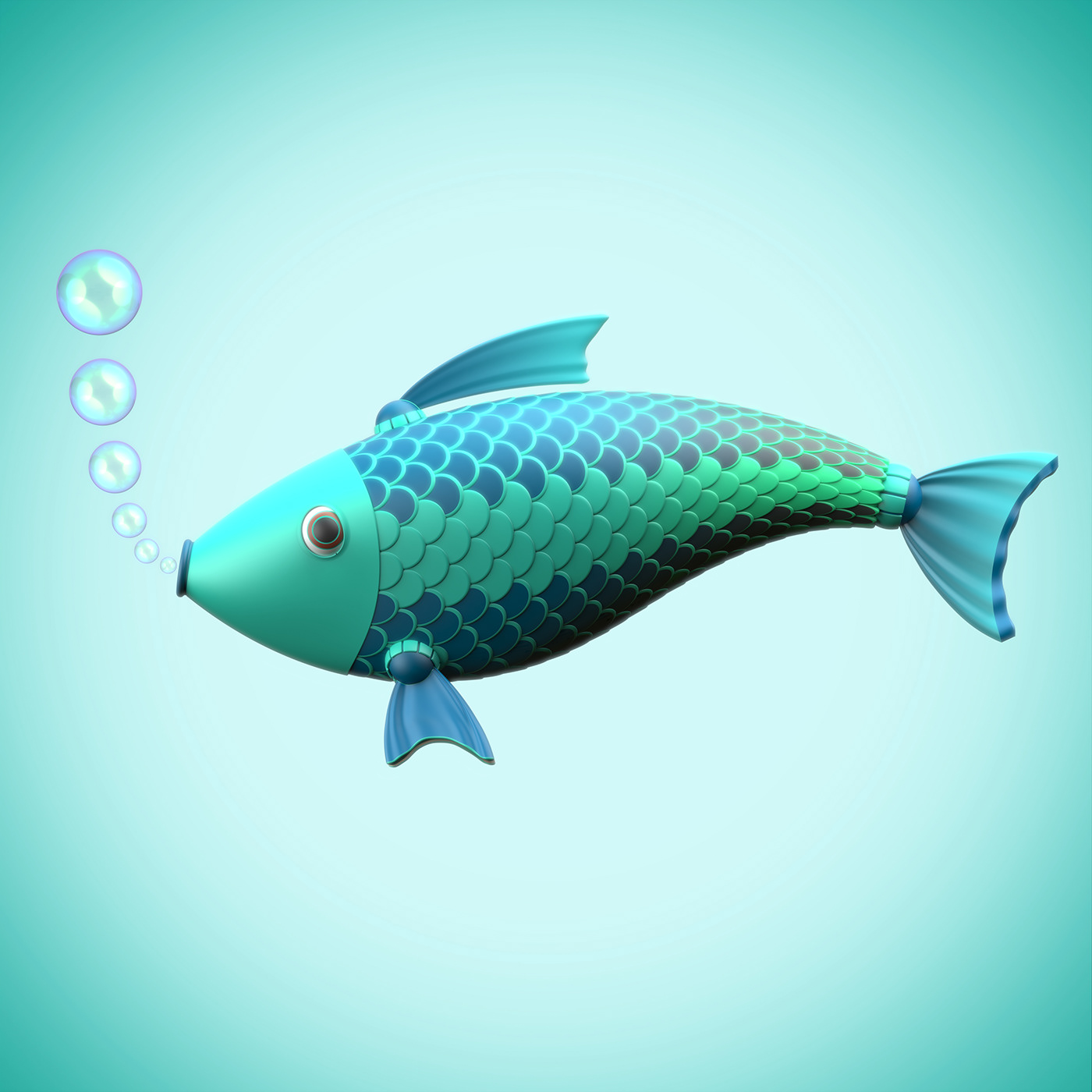 digital illustration fish industrial design  product design 