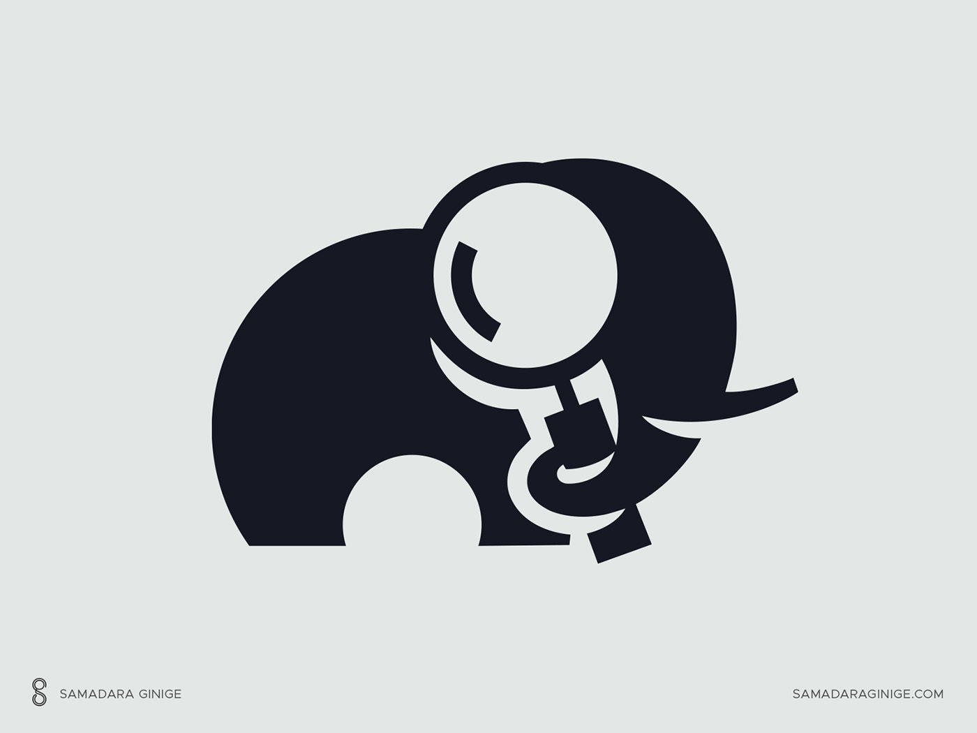 Tusker elephant logo design simple minimal modern job samadaraginige Searc