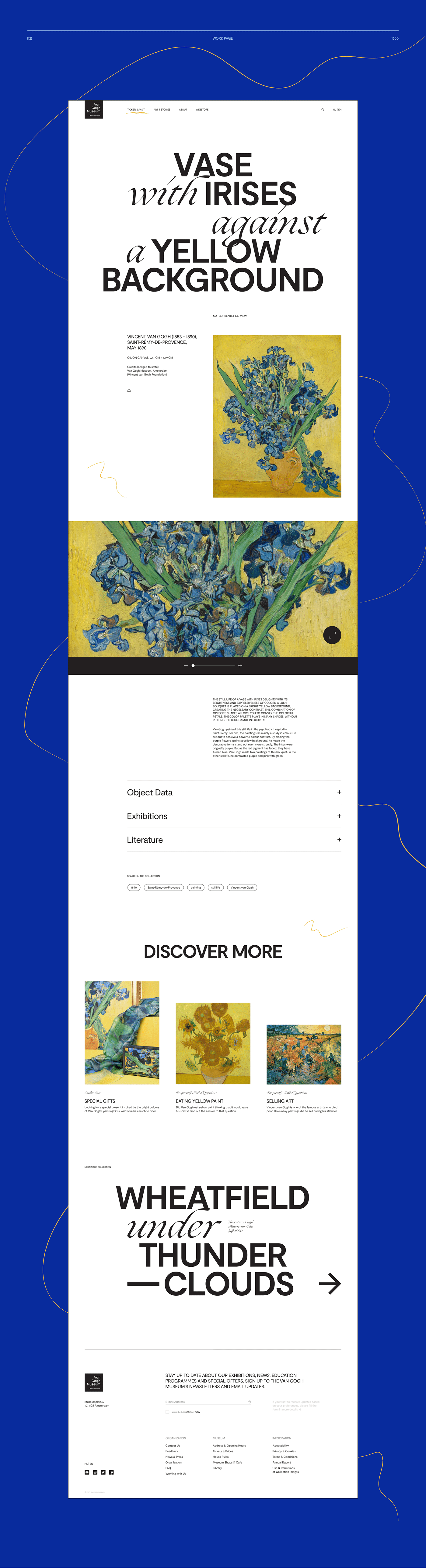 art museum redesign typography   UI/UX van gogh Van Gogh Museum Web Design 