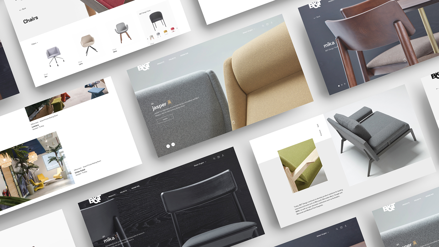 furniture UI ux clean minimal design Website Webdesign interior design  Responsive