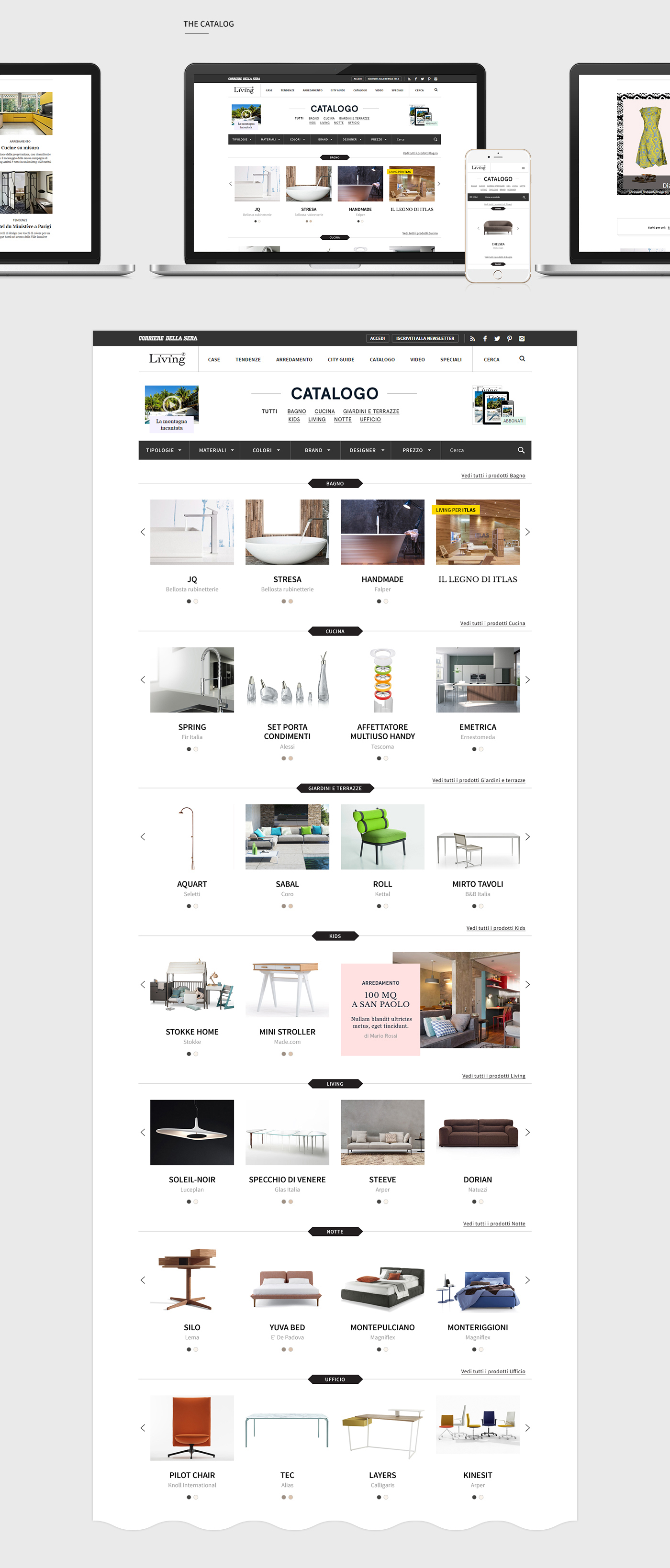 living CORRIERE DELLA SERA RESTYLING design Interior catalog home lifestyle FURNISHING wordpress