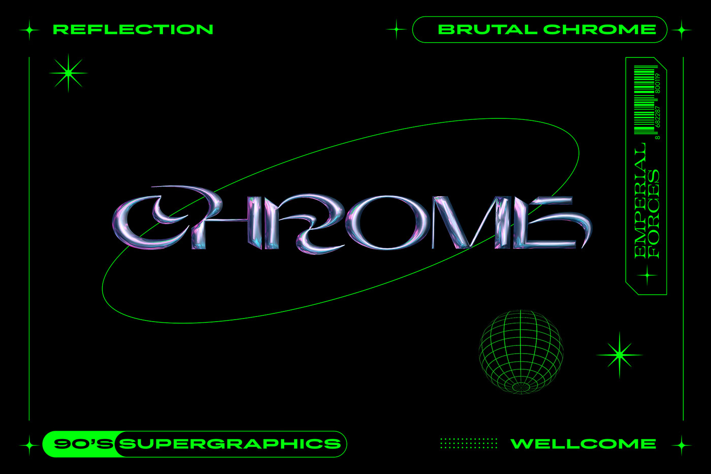 70s 80s 90s albumart brutal chrome chrometexteffect chrometype retrofuture retrofuturistic